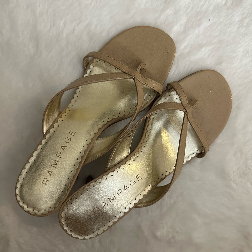 Rampage - Tan Slip-on Kitten Heels